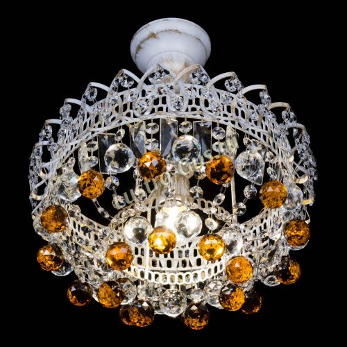 Люстра Астра шар №1 Чайная белая в Кирове Гусь Хрустальный