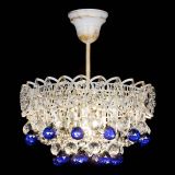 Люстра Астра шар №1 Синяя белая в Кирове