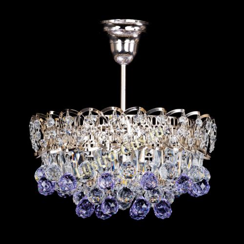 Люстра Астра шар фиолетовая 1 лампа в Кирове Гусь Хрустальный