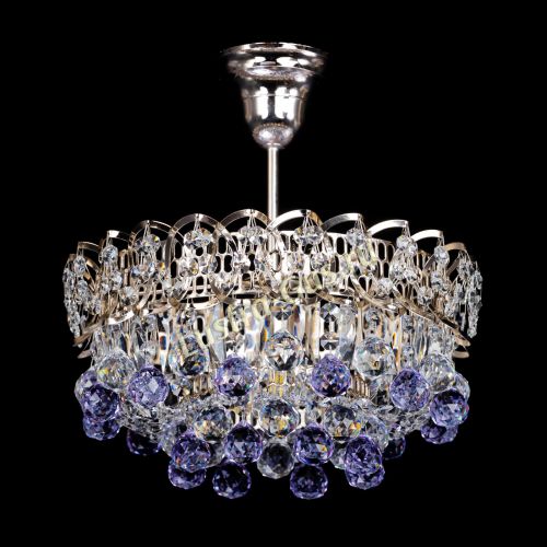 Люстра Астра шар фиолетовая 1 лампа в Кирове Гусь Хрустальный