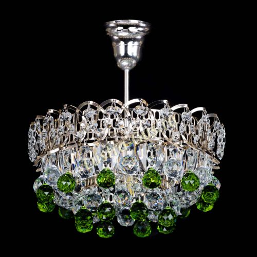 Люстра Астра шар зеленая 1 лампа в Кирове Гусь Хрустальный