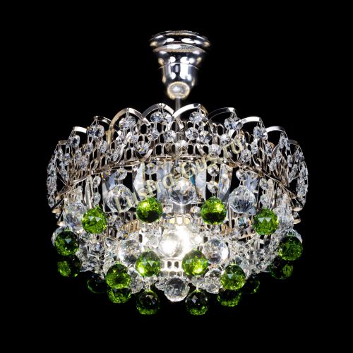 Люстра Астра шар зеленая 1 лампа в Кирове Гусь Хрустальный