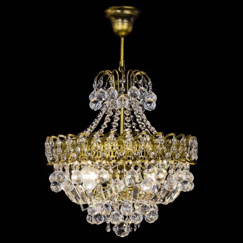 Люстра Астра шар с подвесом под бронзу в Кирове Гусь Хрустальный