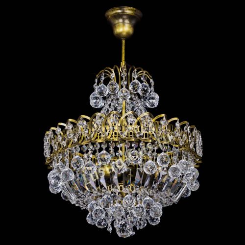 Люстра Астра шар с подвесом под бронзу в Кирове Гусь Хрустальный