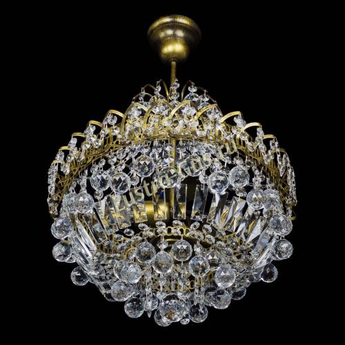 Люстра Астра шар с подвесом под бронзу в Кирове Гусь Хрустальный