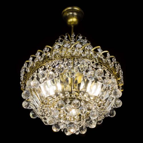 Люстра Астра шар с подвесом под бронзу в Кирове Гусь Хрустальный