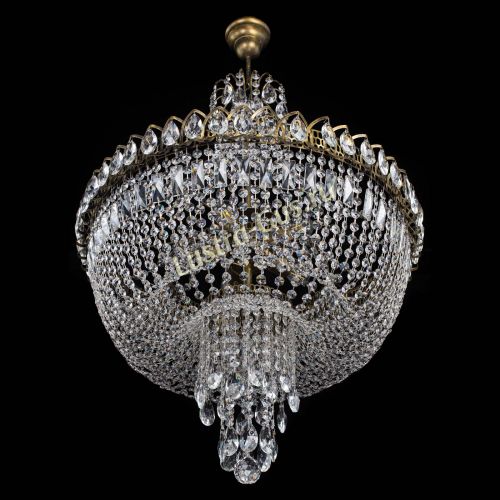 Люстра Астра Водопад №5 с подвесом под бронзу в Кирове Гусь Хрустальный