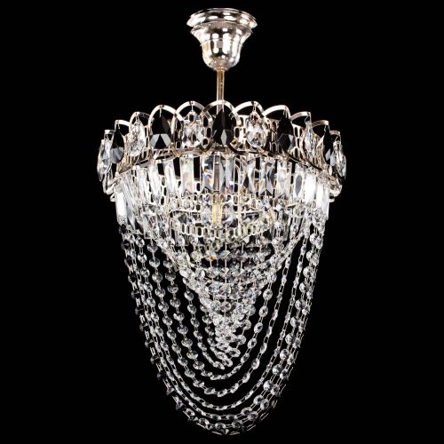 Люстра Астра Водоворот с подвесом №1 черная в Кирове Гусь Хрустальный