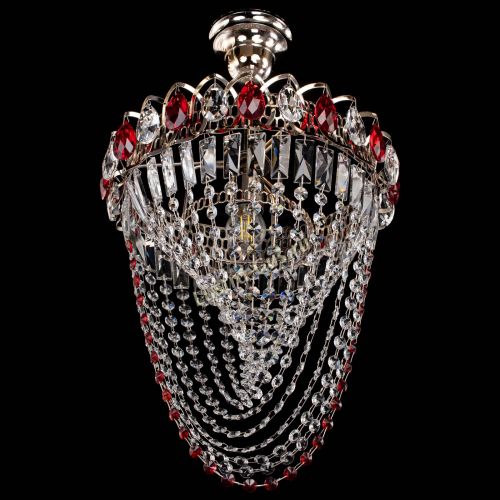 Люстра Астра Водоворот с подвесом №1 красная в Кирове Гусь Хрустальный