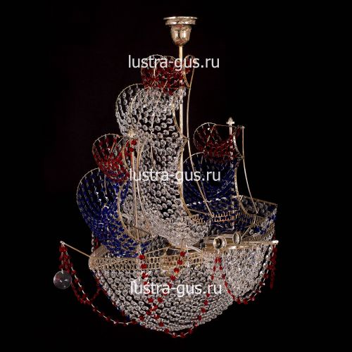 Люстра Черная Жемчужина красная в Кирове Гусь Хрустальный