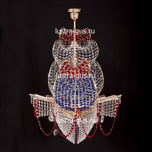 Люстра Черная Жемчужина красная в Кирове Гусь Хрустальный