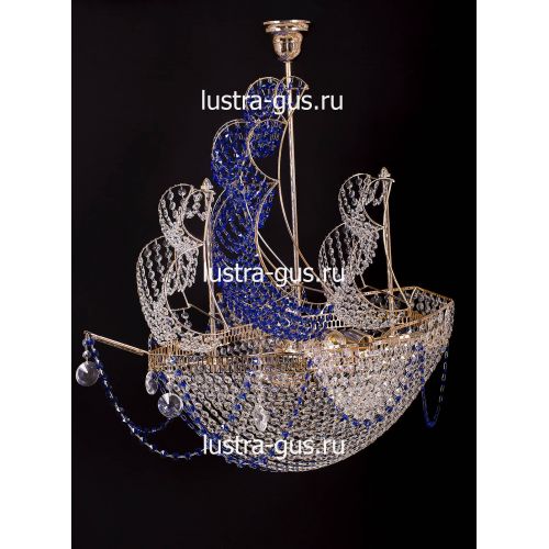 Люстра Черная Жемчужина синяя в Кирове Гусь Хрустальный