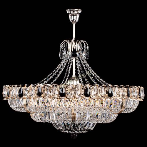 Люстра Двойное кольцо пластинка с подвесом Черная в Кирове Гусь Хрустальный