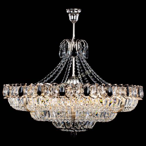 Люстра Двойное кольцо пластинка с подвесом Черная в Кирове Гусь Хрустальный