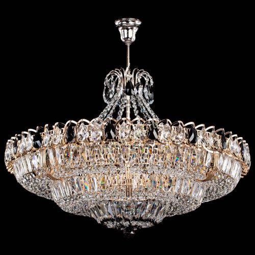 Люстра Двойное кольцо пластинка с подвесом Черная в Кирове Гусь Хрустальный