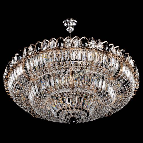 Люстра Двойное кольцо пластинка с подвесом Черная в Кирове Гусь Хрустальный