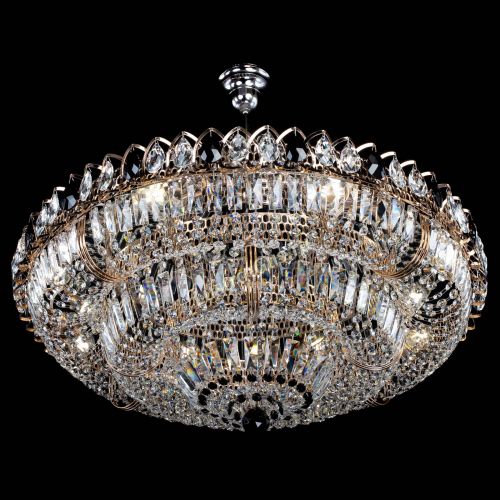 Люстра Двойное кольцо пластинка с подвесом Черная в Кирове Гусь Хрустальный