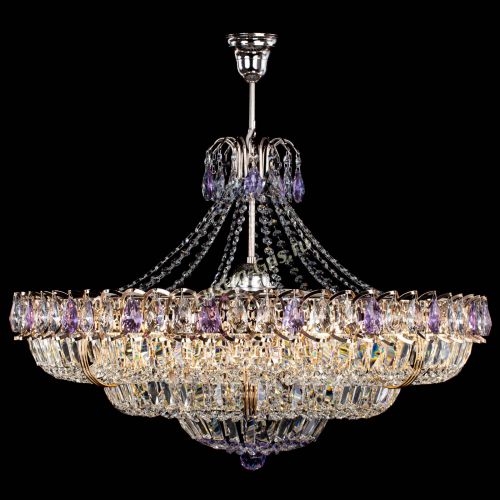 Люстра Двойное кольцо пластинка с подвесом Фиолетовая в Кирове Гусь Хрустальный