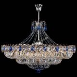 Люстра Двойное кольцо пластинка с подвесом Синяя в Кирове