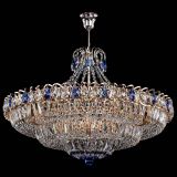 Люстра Двойное кольцо пластинка с подвесом Синяя в Кирове