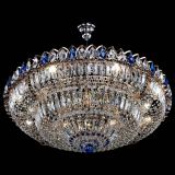 Люстра Двойное кольцо пластинка с подвесом Синяя в Кирове