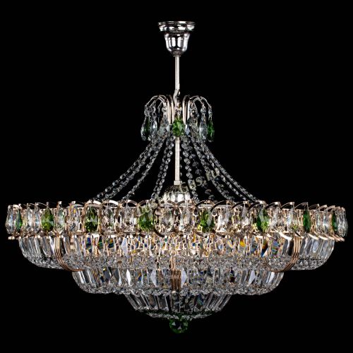 Люстра Двойное кольцо пластинка с подвесом Зеленая в Кирове Гусь Хрустальный