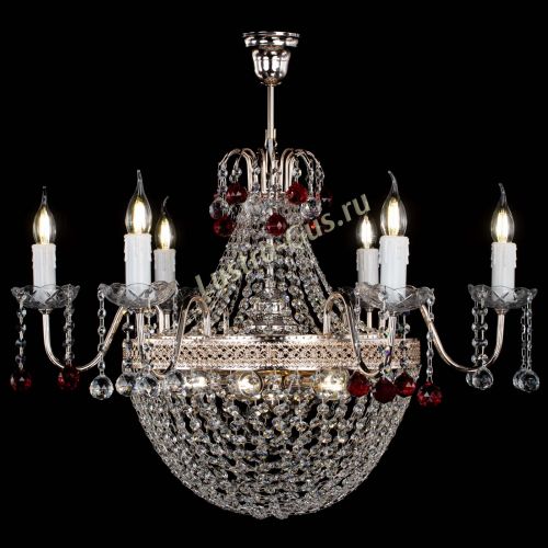 Люстра Елизавета №11 Венеция красная в Кирове Гусь Хрустальный