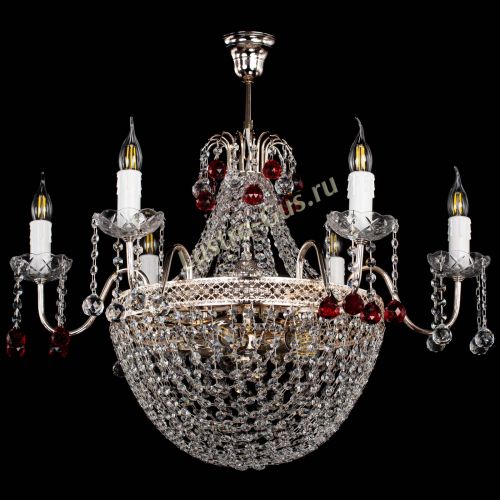 Люстра Елизавета №11 Венеция красная в Кирове Гусь Хрустальный