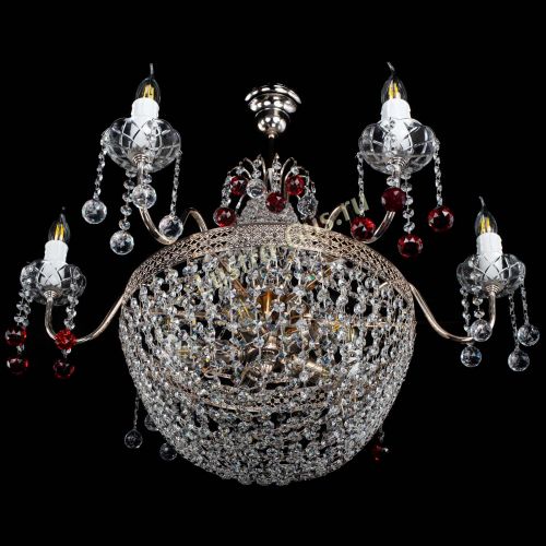 Люстра Елизавета №11 Венеция красная в Кирове Гусь Хрустальный