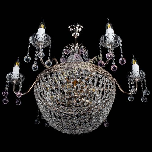 Люстра Елизавета №11 Венеция розовая в Кирове Гусь Хрустальный