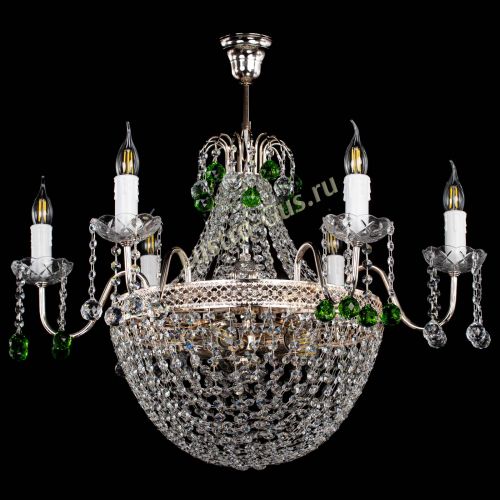 Люстра Елизавета №11 Венеция зеленая в Кирове Гусь Хрустальный