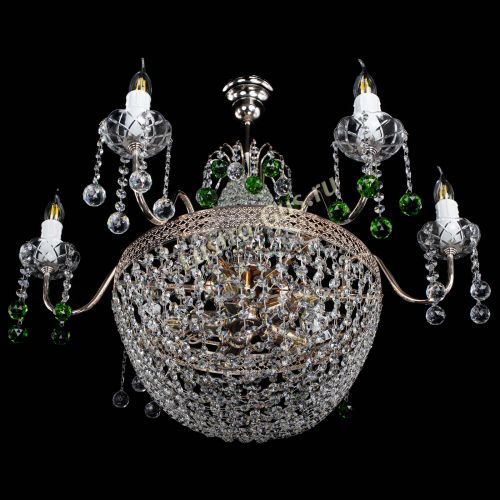 Люстра Елизавета №11 Венеция зеленая в Кирове Гусь Хрустальный