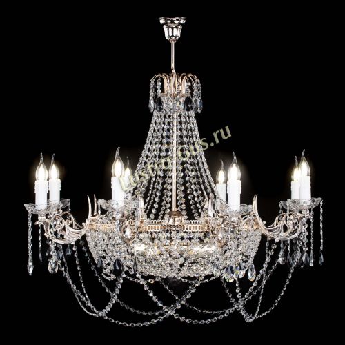 Люстра Елизавета №13 черная в Кирове Гусь Хрустальный