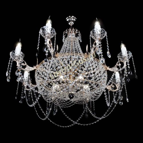 Люстра Елизавета №13 черная в Кирове Гусь Хрустальный