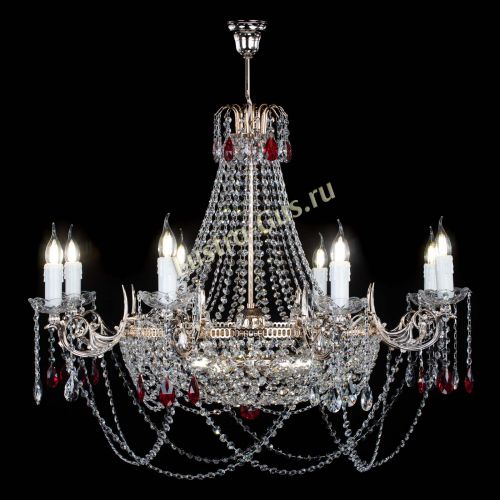 Люстра Елизавета №13 красная в Кирове Гусь Хрустальный