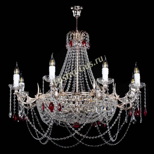 Люстра Елизавета №13 красная в Кирове Гусь Хрустальный