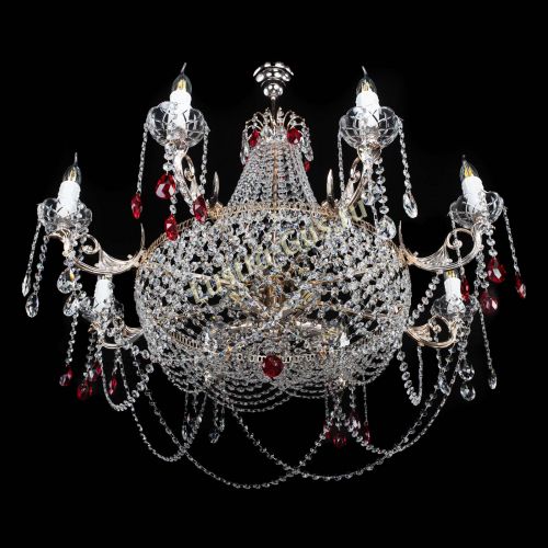 Люстра Елизавета №13 красная в Кирове Гусь Хрустальный