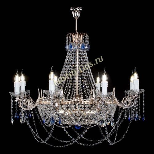 Люстра Елизавета №13 синяя в Кирове Гусь Хрустальный