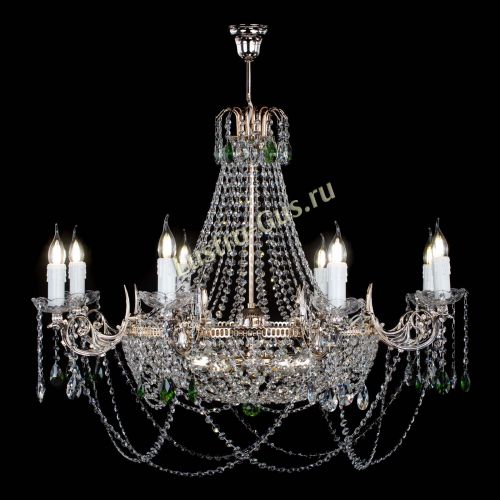 Люстра Елизавета №13 зеленая в Кирове Гусь Хрустальный