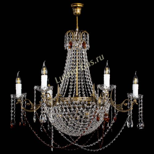 Люстра Елизавета малая №9 под бронзу Чайная в Кирове Гусь Хрустальный