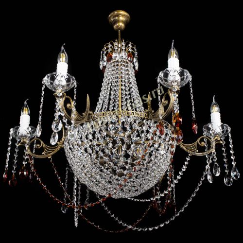 Люстра Елизавета малая №9 под бронзу Чайная в Кирове Гусь Хрустальный