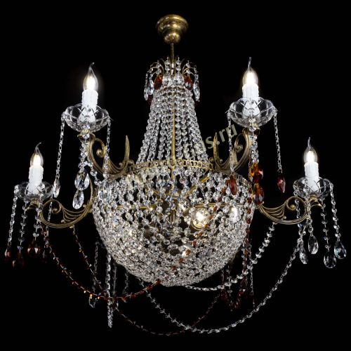 Люстра Елизавета малая №9 под бронзу Чайная в Кирове Гусь Хрустальный