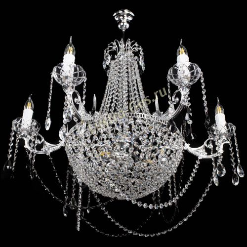 Люстра Елизавета малая №9 черная в Кирове Гусь Хрустальный