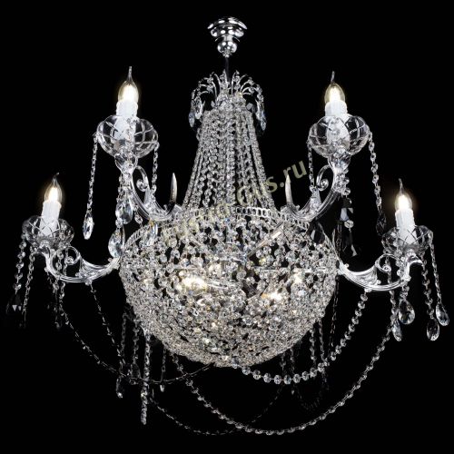 Люстра Елизавета малая №9 черная в Кирове Гусь Хрустальный