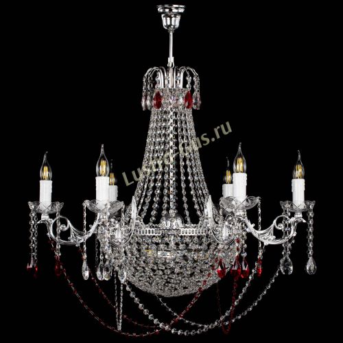 Люстра Елизавета малая №9 красная в Кирове Гусь Хрустальный