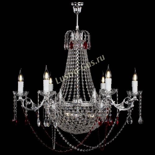 Люстра Елизавета малая №9 красная в Кирове Гусь Хрустальный
