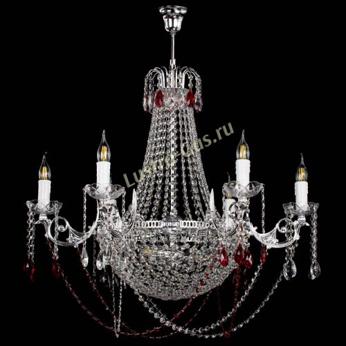 Люстра Елизавета малая №9 красная в Кирове Гусь Хрустальный