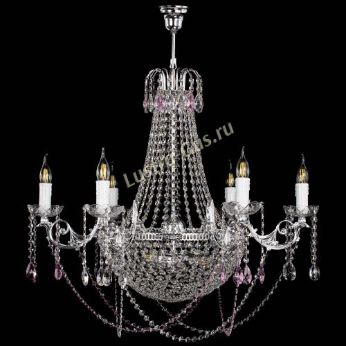 Люстра Елизавета малая №9 розовая в Кирове Гусь Хрустальный
