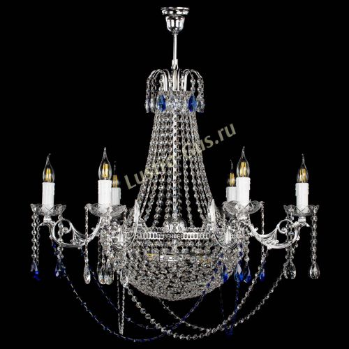 Люстра Елизавета малая №9 синяя в Кирове Гусь Хрустальный