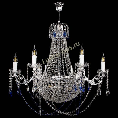 Люстра Елизавета малая №9 синяя в Кирове Гусь Хрустальный